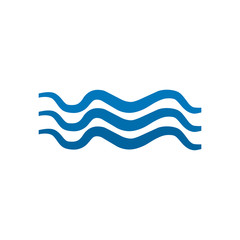 Wave icon logo design vector template