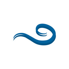 Wave icon logo design vector template