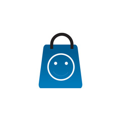 Shopping bag icon logo design vector template