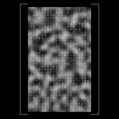 Abstract vector illustration with digits on the noise background