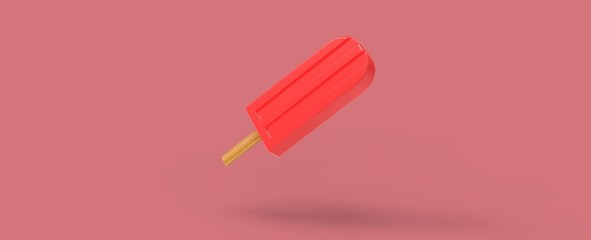 Diseño de paleta helada colorida con degradado. Fondo tridimensional abstracto de verano.