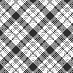 Tartan Pattern in Black and White . Texture for plaid, tablecloths, clothes, shirts, dresses, paper, bedding, blankets, quilts and other textile products. Vector illustration EPS 10