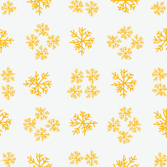Seamless pattern with snowflakes. Winter festive background. Vector illustration.