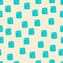 Modern hand draw colorful abstract seamless pattern with geometrical shapes. Square hand drawn background. Vector illustration.