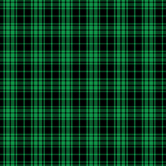 Tartan Pattern in Black and Green . Texture for plaid, tablecloths, clothes, shirts, dresses, paper, bedding, blankets, quilts and other textile products. Vector illustration EPS 10