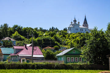 Panorama of Gorokhovets in Russia on a clear summer day