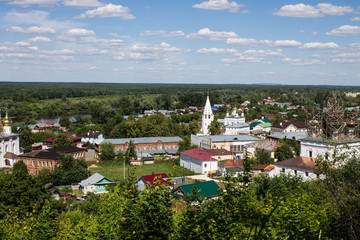 Panorama of Gorokhovets in Russia on a clear summer day