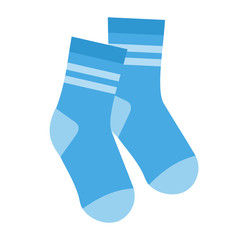 Pair of socks, flat style on white background