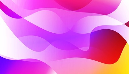 Wavy Background. For Design Flyer, Banner, Landing Page. Vector Illustration with Color Gradient.