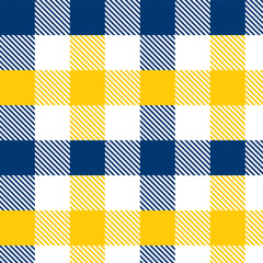 Blue and Yellow Gingham pattern. Texture  for - plaid, tablecloths, clothes, shirts, dresses, paper, bedding, blankets, quilts and other textile products. Vector illustration EPS 10 © Emqan
