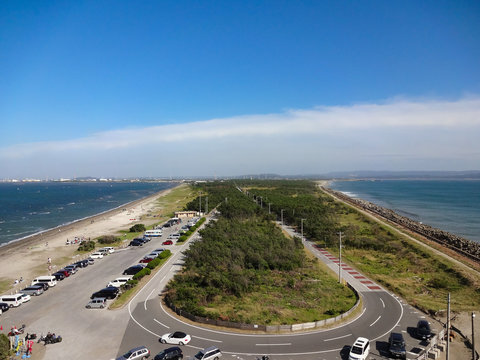 富津岬の風景　千葉県,cape futtsu,chiba,japan