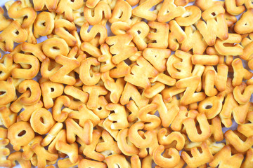 cookies alphabet background