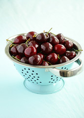 Dark cherries vintage colander