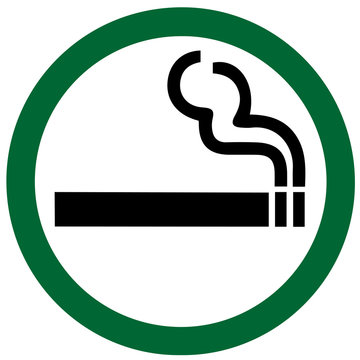 recommend clip art: smoking sign on white background