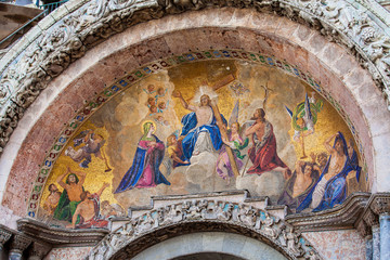Fototapeta premium Details of the Saint Mark Basilica built in 1092 in Venice