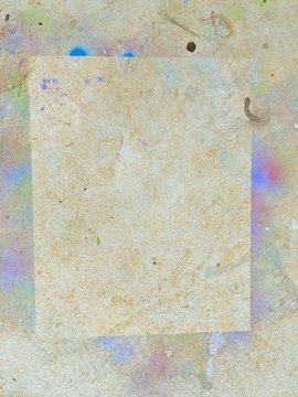 Concrete with colored frame outline