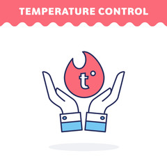 temperature control icon, vector. Flat design. Ui icon