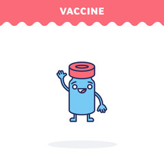 Bottle vaccine icon. Flat design. Ui icon