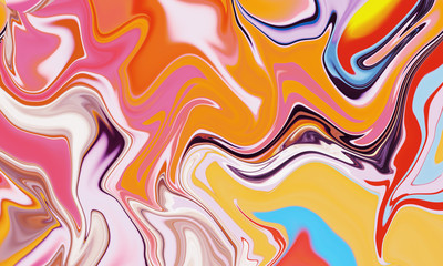 Colorful Marble Texture Abstract Vibrant Liquid Background 