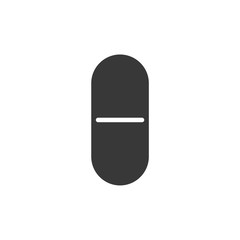 Pill capsule icon template black color editable. Pill capsule symbol vector sign isolated on white background. Simple logo vector illustration for graphic and web design.