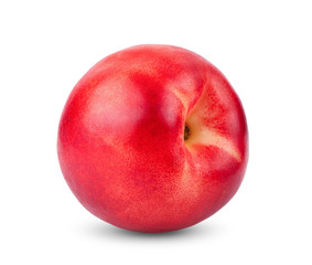 Nectarine fruit isolated on white background. full depth of field
