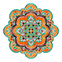 Flower Mandala. Printable package decorative elements.