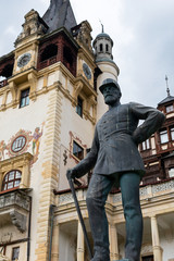 Fototapeta premium Statue of King Carol at Sinaia