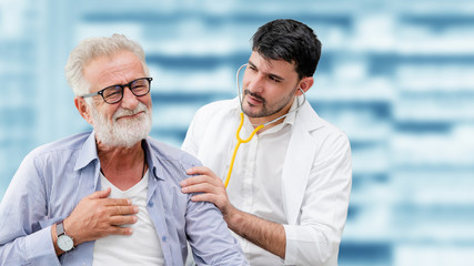 Patient visits doctor at the hospital. Concept of medical healthcare and doctor staff service.