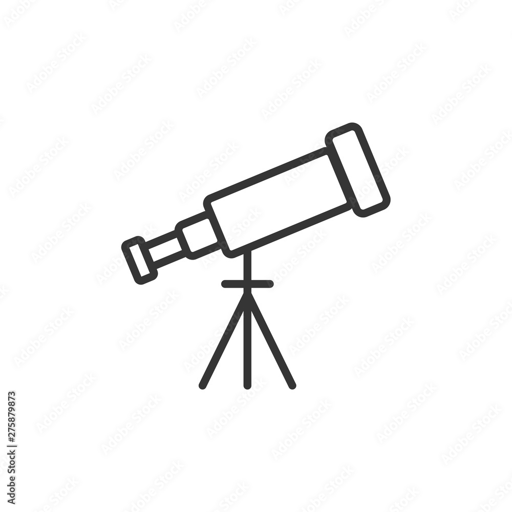Poster telescope icon template black color editable. telescope symbol vector sign isolated on white backgro