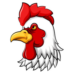 rooster head mascot