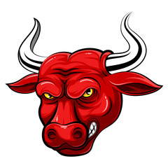 Head of an bull cartoon