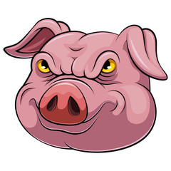 Head of an pig cartoon