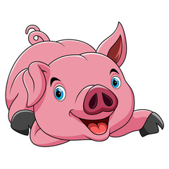 Fototapeta premium funny pig cartoon