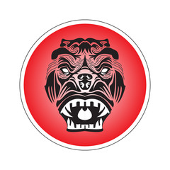 angry gorrila illustration in white and black colour