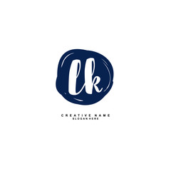 L K LK Initial logo template vector. Letter logo concept