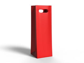 Blank template of shopping Paper Bag 3d illustration for branding design and mock up.