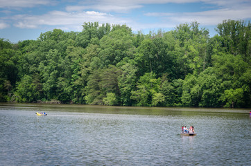 Fototapeta na wymiar Park Lake, Beautiful Lake in Virginia, USA