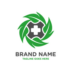 Fototapeta premium natural medical logo design template