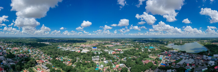Fototapeta na wymiar Panorama image, top view of Sisaket province