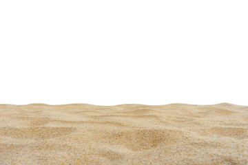 Fototapeta na wymiar Beach sand on white background