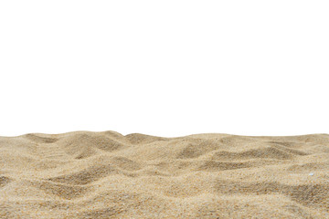 Naklejka na ściany i meble Beach sand texture di-cut, isolated on white background