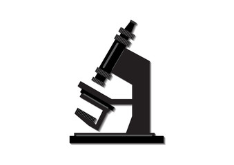 Abstract microscope icon. Isolated sign. Flat style.