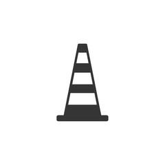 Traffic warning icon template black color editable. Traffic warning symbol vector sign isolated on white background. Simple logo vector illustration for graphic and web design.