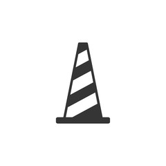 Traffic warning icon template black color editable. Traffic warning symbol vector sign isolated on white background. Simple logo vector illustration for graphic and web design.