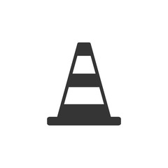Traffic warning icon template black color editable. Traffic warning symbol vector sign isolated on white background. Simple logo vector illustration for graphic and web design.