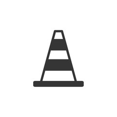 Traffic warning icon template black color editable. Traffic warning symbol vector sign isolated on white background. Simple logo vector illustration for graphic and web design.