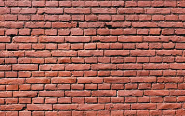 Old Abstract, brutal red brown background of bricks