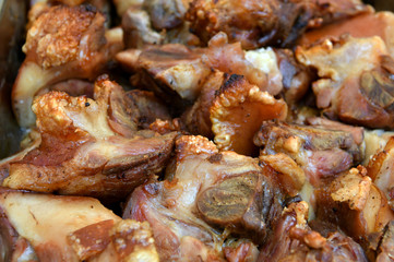 fresh fried meat
