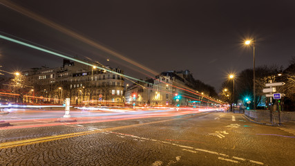 Fototapeta na wymiar beautiful streets of Paris at night, France
