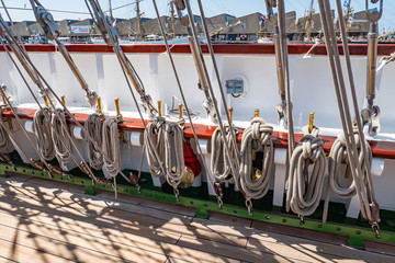 The rigging of tallship ARM Cuauhtémoc